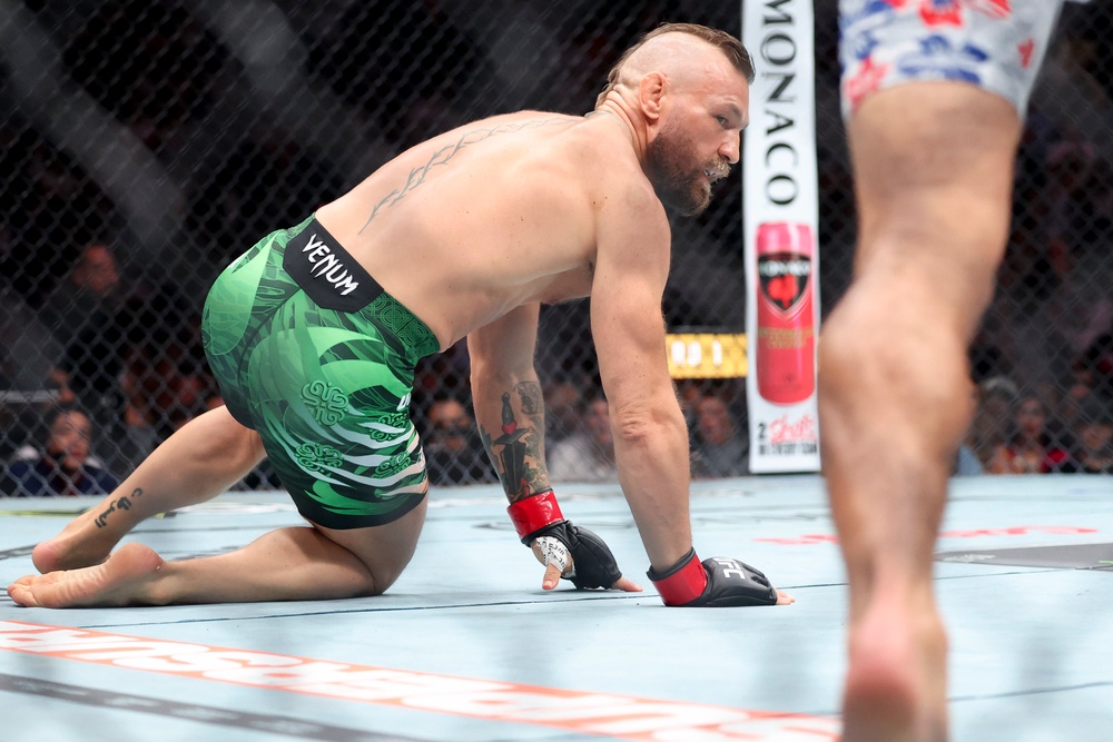 Conor McGregor during his UFC 329 loss to Max Holloway (Getty)