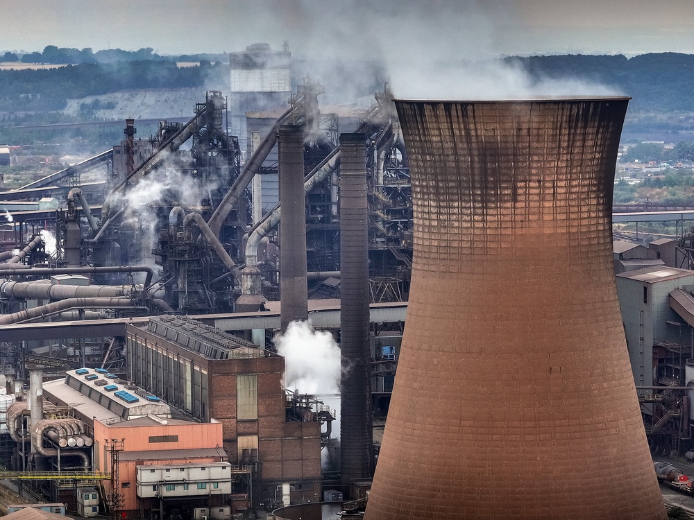 An aerial view of British Steel's Scunthorpe works (Getty)