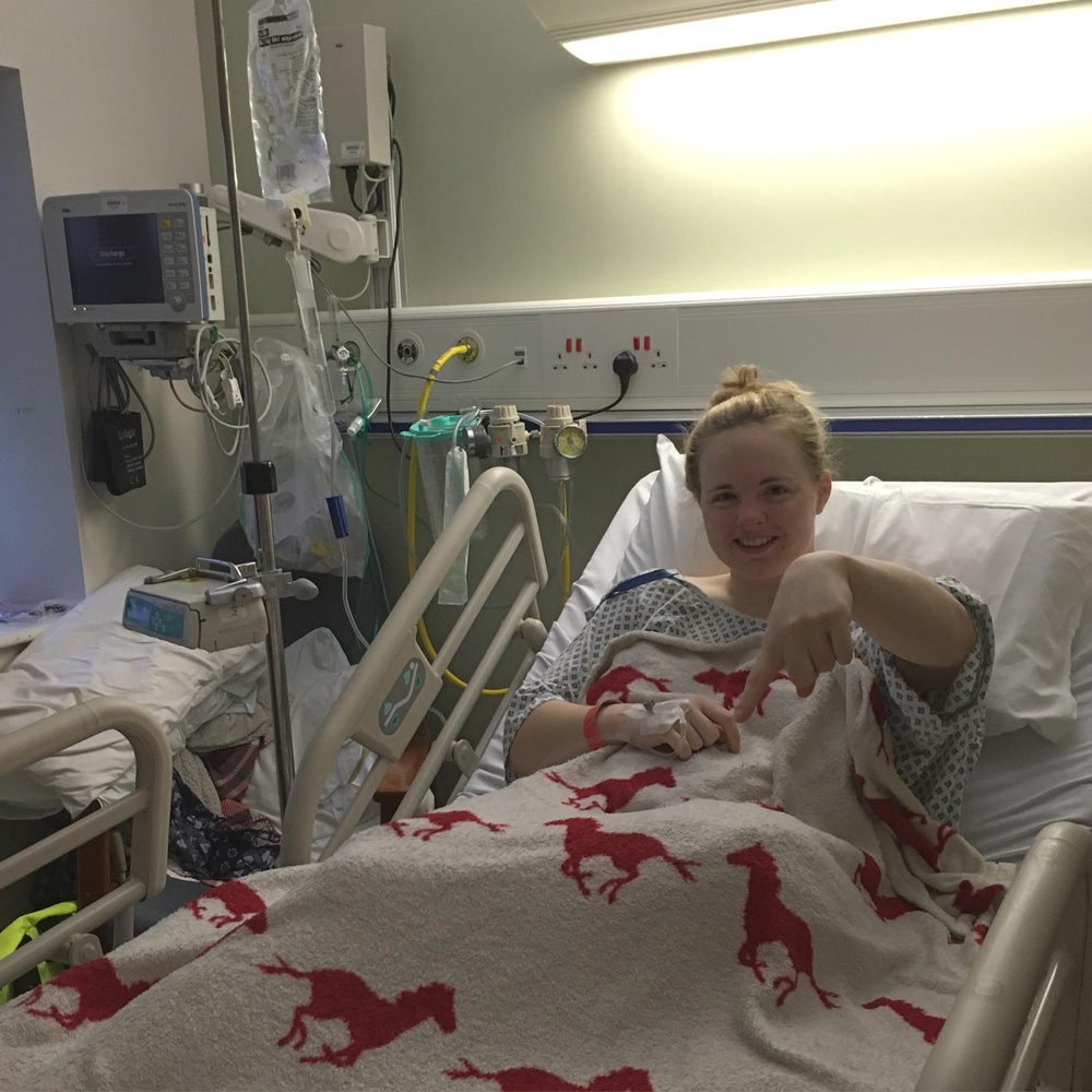Hope Gordon in hospital when she was younger (Glasgow 2026/PA)