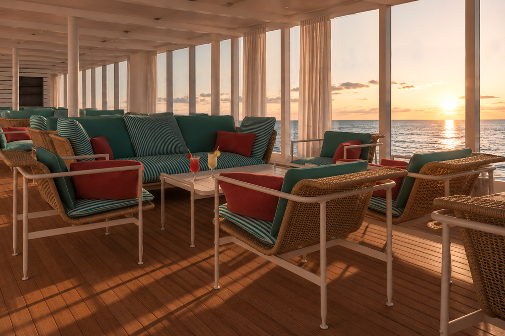 The pool deck on Crystal Grace will have its own family areas (Crystal)