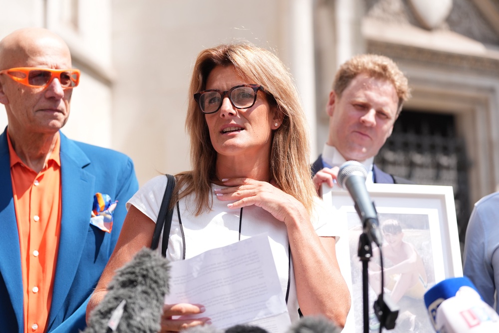 Ellen Roome speaking to the media following the High Court’s ruling (Yui Mok/PA) (PA Wire)