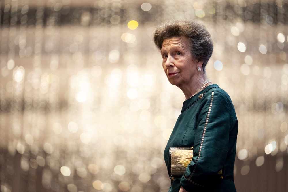 Anne carrying a traditional Thai clutch bag at the King’s Birthday Party in Bangkok (Jordan Pettitt/PA) (PA Wire)