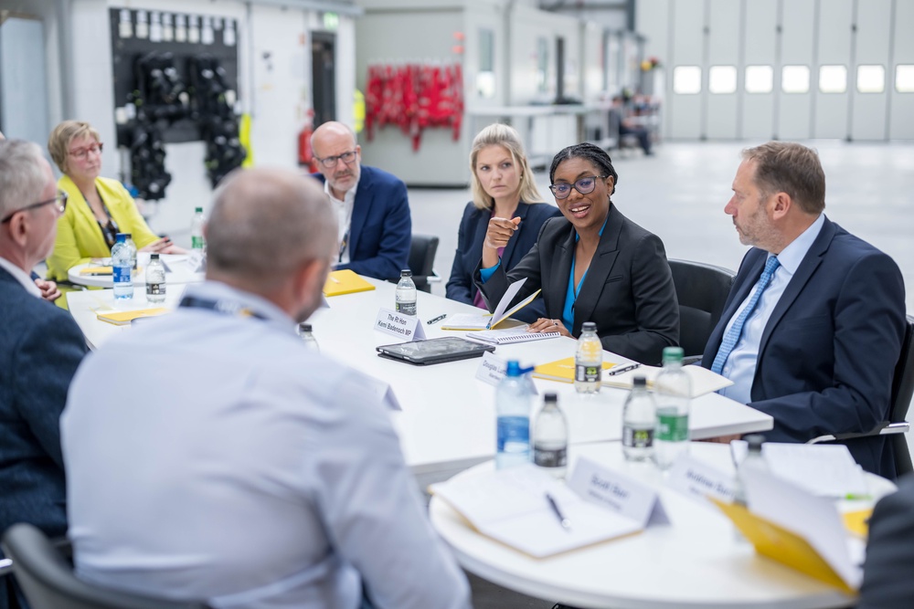 Conservative Party leader Kemi Badenoch was in Aberdeen for roundtable talks with oil and gas sector leaders. (Michal Wachucik/PA)