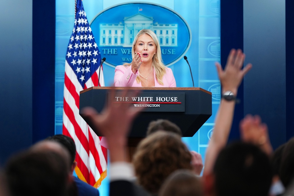 White House press secretary Karoline Leavitt says Iran is ‘suffering devastating blows’ (Julia Demaree Nikhinson/AP) (AP)
