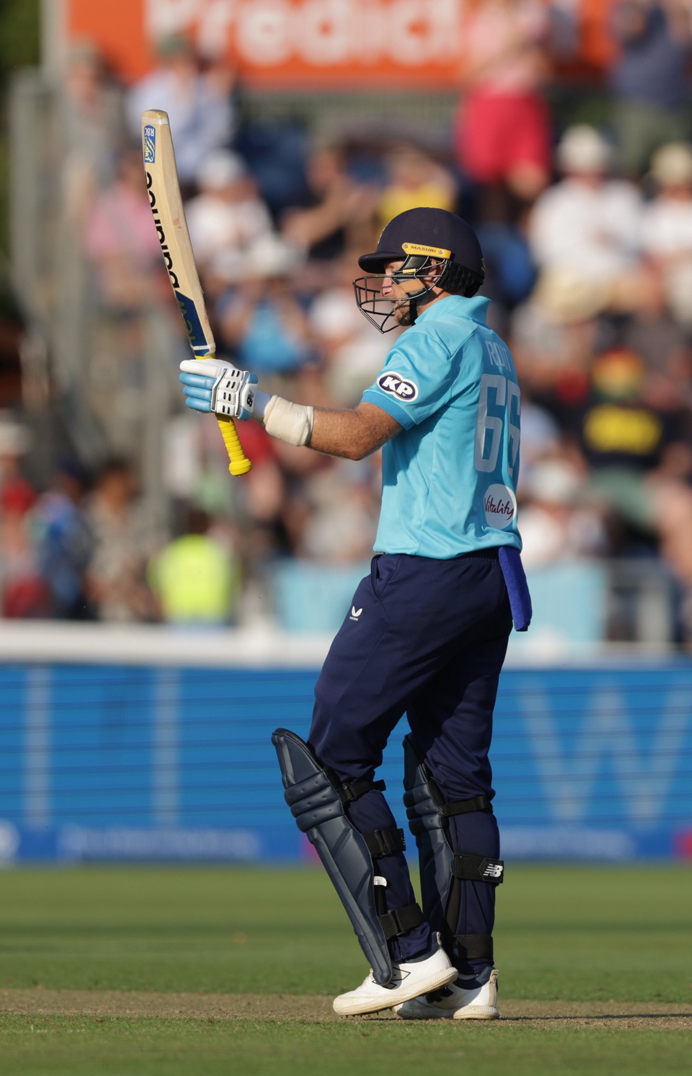 Joe Root celebrates his fifty in Cardiff(Steven Paston/PA) (PA Wire)