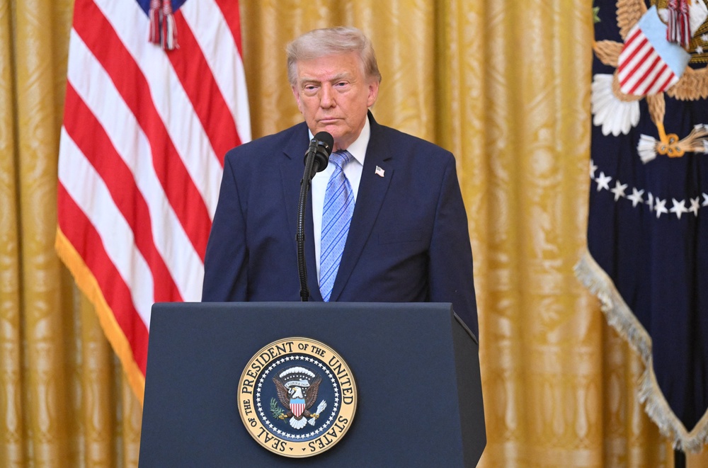President Donald Trump outlined four findings from newly declassified reports that largely revisit previous intelligence about the nation’s election infrastructure (AFP/Getty)