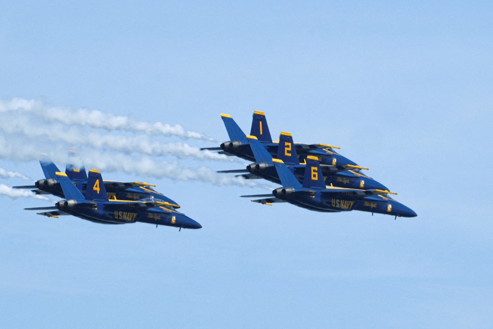 U.S. Navy Blue Angels perform a flyover as the United States celebrates its 250th anniversary on Independence Day in New York City, U.S., July 4, 2026. (Reuters)