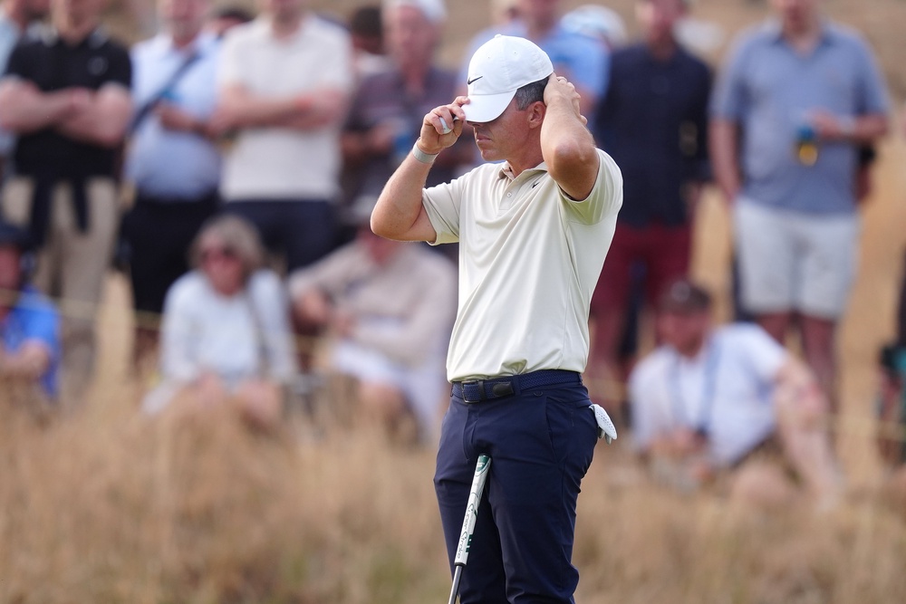 McIlroy struggled to hide his frustration on the first day (PA Wire)