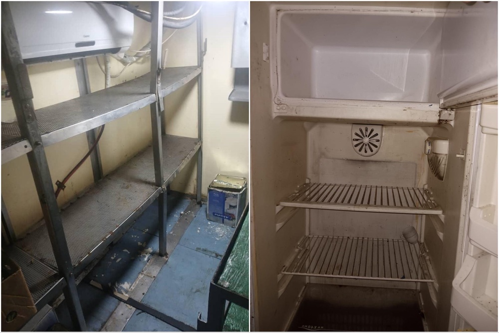 Fridges and food stocks have been left empty on board stranded ships (International Transport Workers Federation)
