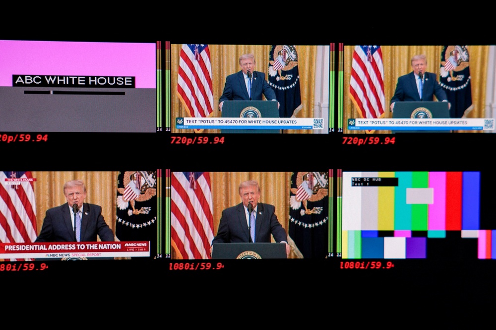 ABC and NBC covered Trump’s Thursday night speech on their online streaming platforms, with both networks airing special reports summarizing Trump’s remarks once the president concluded, but he still rebuked the news outlets for not airing it on their primary channels (Reuters)