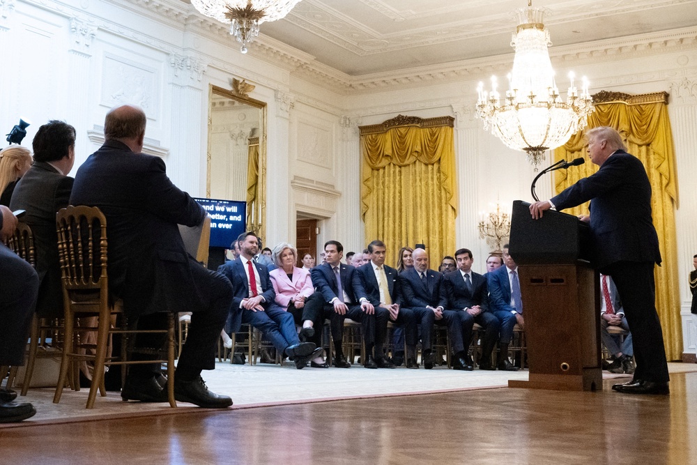 Trump speaks about election security during an address to the nation on Thursday (Reuters)