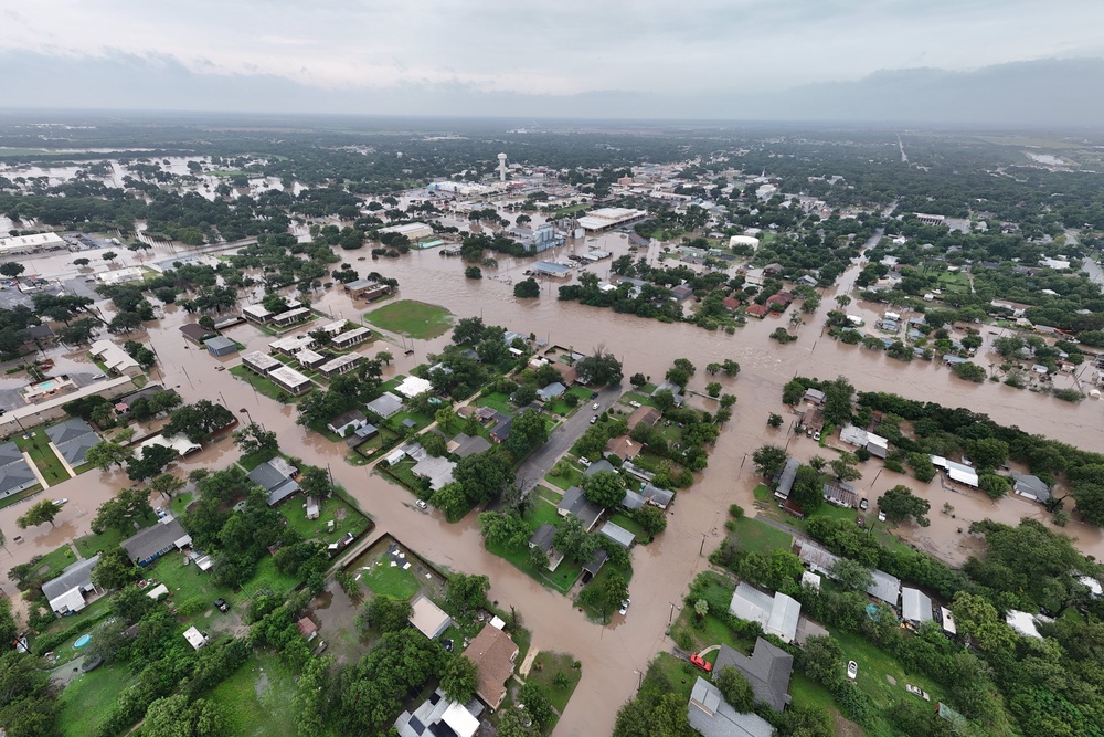 Flooding in Uvalde, Texas, on Thursday, July 16, 2026 (David Fry/Medina Real Estate Photography via AP)