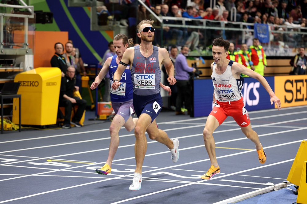 Kerr was victorious in the 3000m final in Poland in March (Getty)