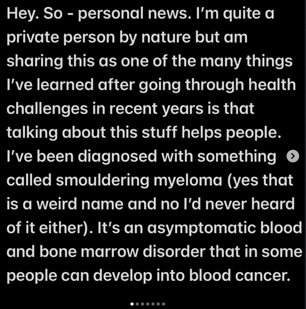Lauren Laverne shares chronic blood disorder diagnosis (Instagram)