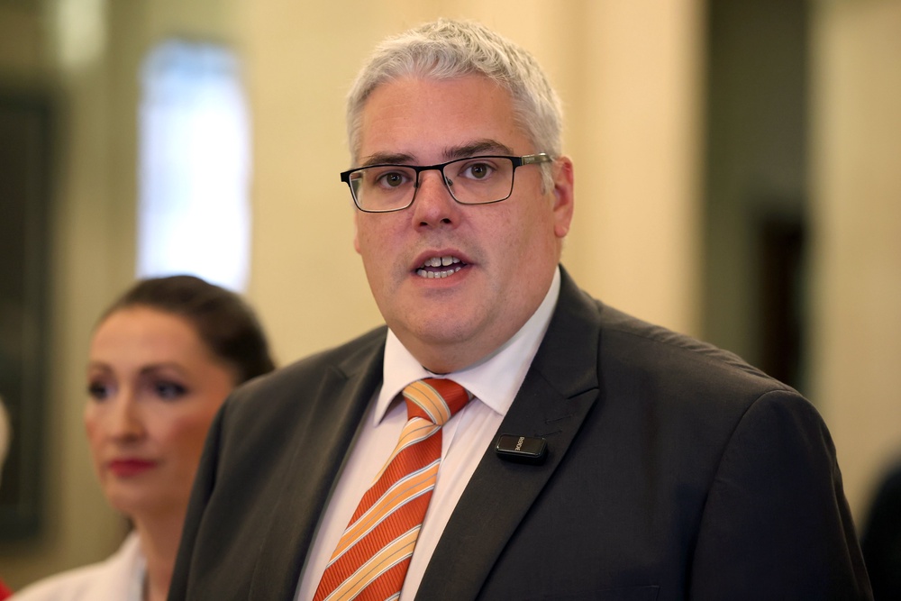 DUP leader Gavin Robinson said :“Northern Ireland needs a Prime Minister who believes in the Union,” (PA Wire)