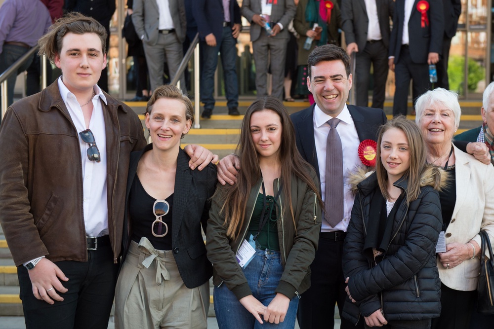 Andy Burnham and his wife have three children (AFP/Getty)