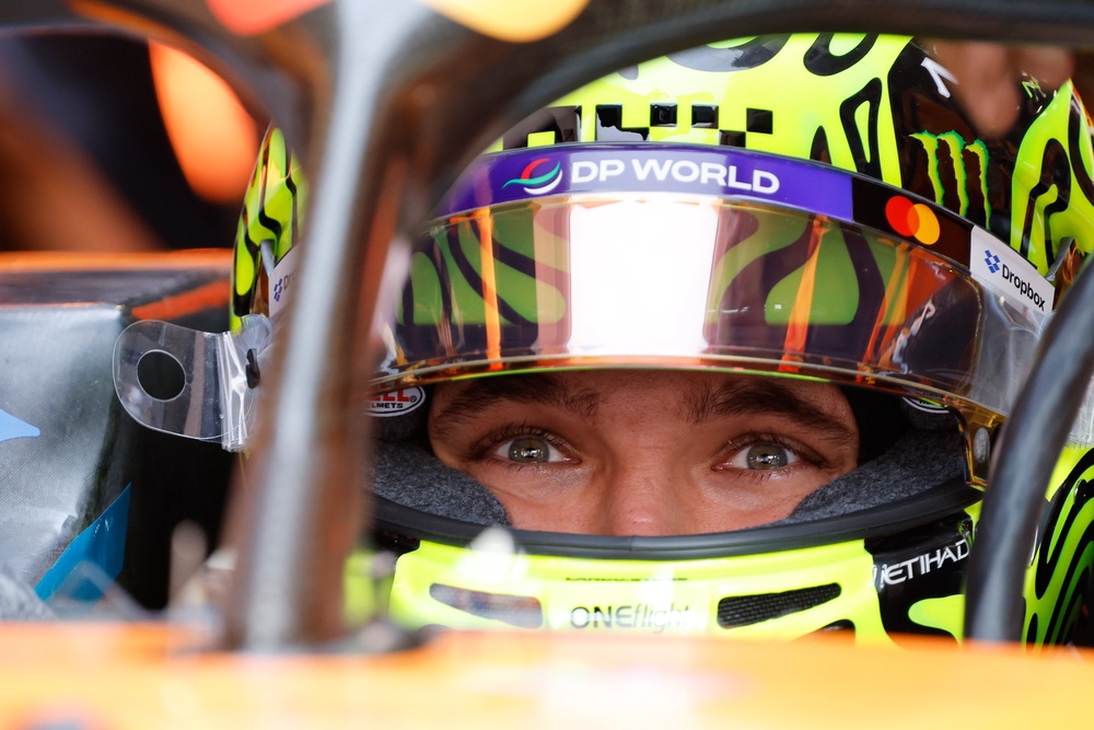 Lando Norris will have to serve a 10-place grid penalty in Belgium (Geert Vanden Wijngaert/AP) (AP)