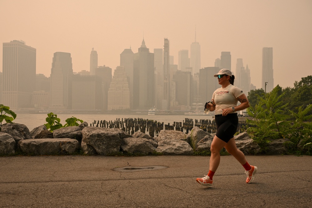 Wildfire smoke from Canada has caused hazy conditions in New York and other parts of the US (AFP/Getty)