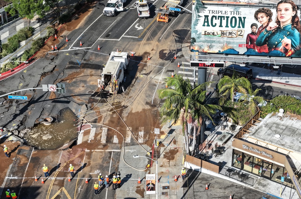 A 25-foot section of the damaged pipe, which was already slated for removal, was cut out, officials said. (Getty Images)