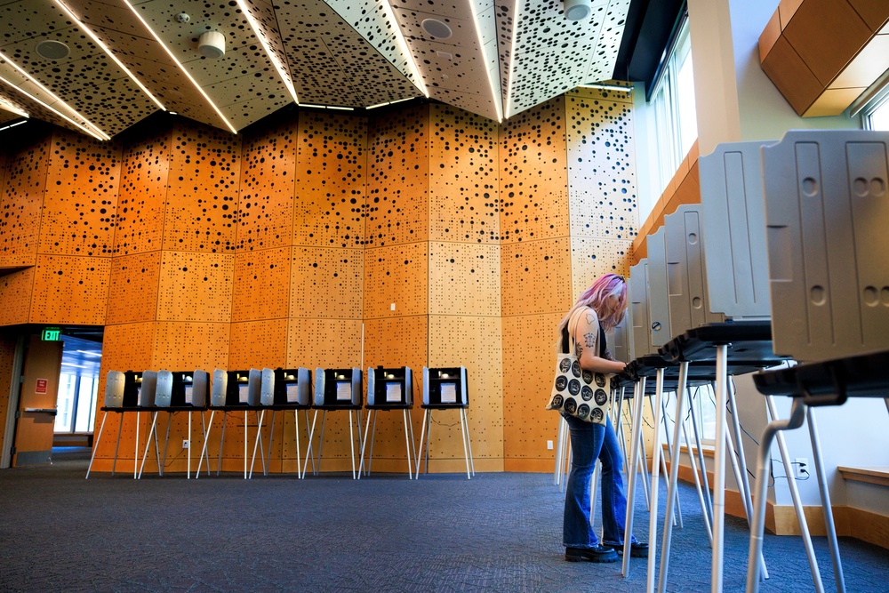 Trump is trying to remake voting in America, such as through his act that requires identification in order to vote (Getty Images)