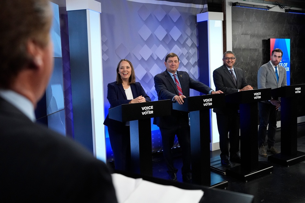 Democrats held a debate recently to determine their new nominee after Graham Platner dropped out of the race (AP)