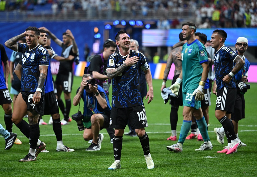 Messi notched both assists as Argentina beat England in the semi-finals (Getty)