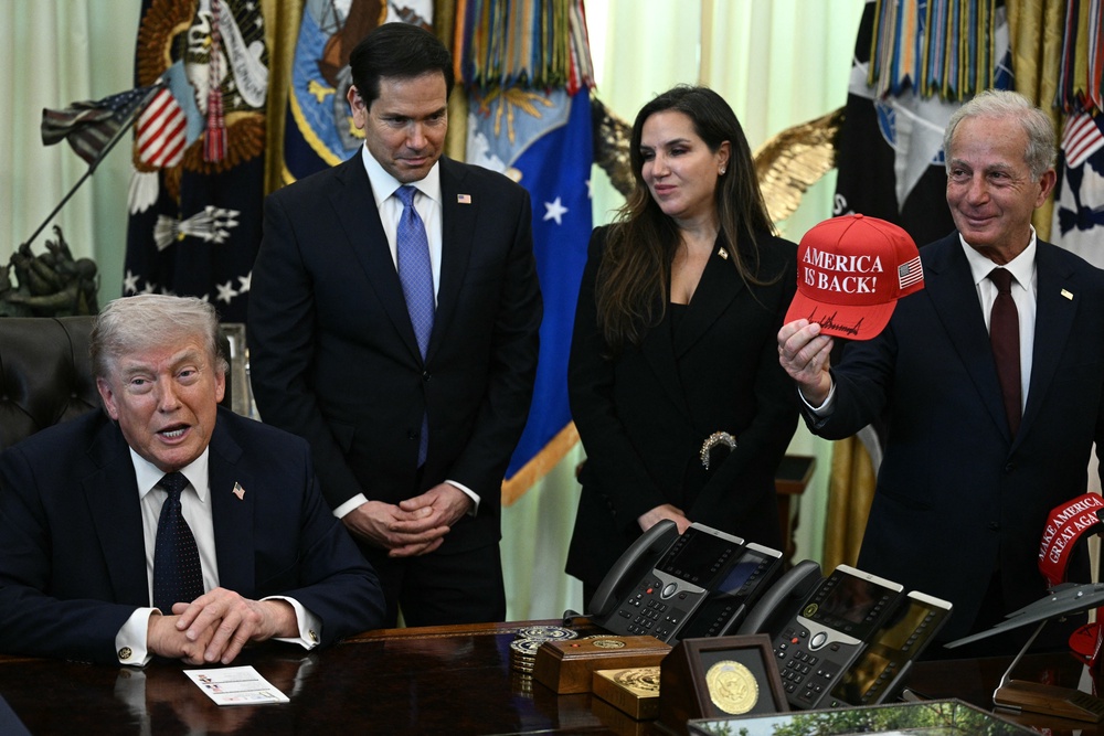 The poll found 50 percent of respondents said they are ‘much less likely’ to support self-identified MAGA candidates this year (AFP via Getty Images)