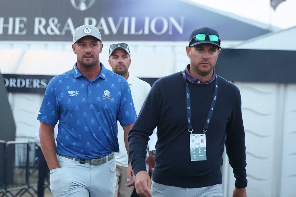 Bryson DeChambeau after receiving his two-shot penalty at the British Open (Getty)