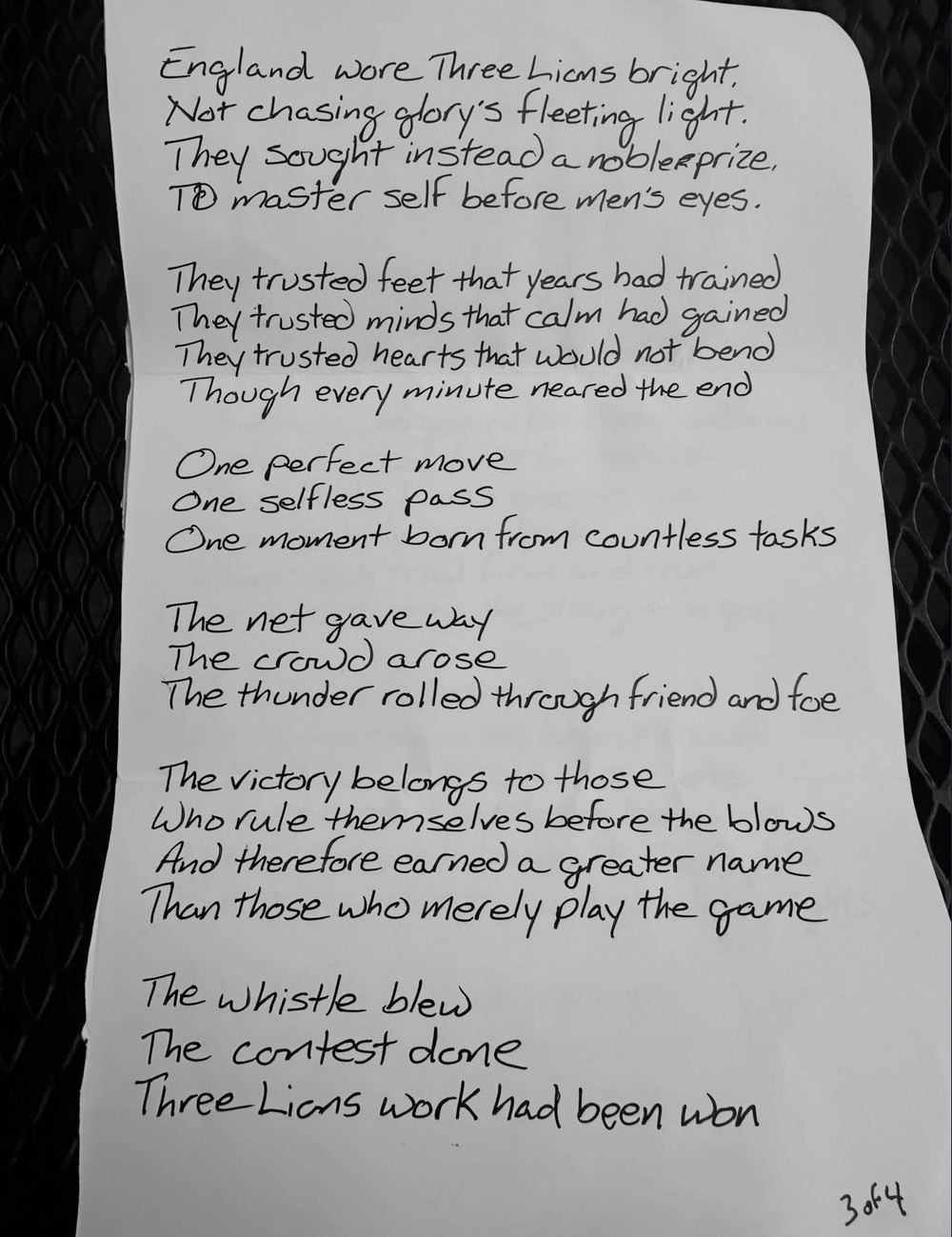 Jude Bellingham shares a poem written by England's team driver (Jude Bellingham/Instagram)