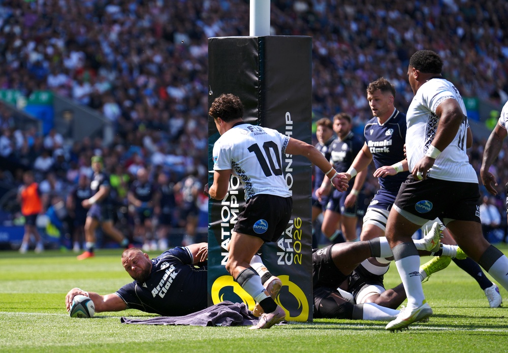 Pierre Schoeman was among the try scorers for Scotland (Andrew Milligan/PA) (PA Wire)