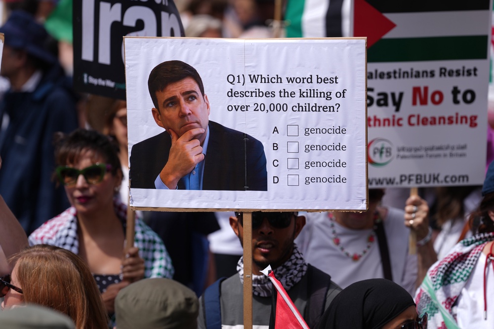 People take part in the National March for Palestine in central London (Maja Smiejkowska/PA) (PA Wire)