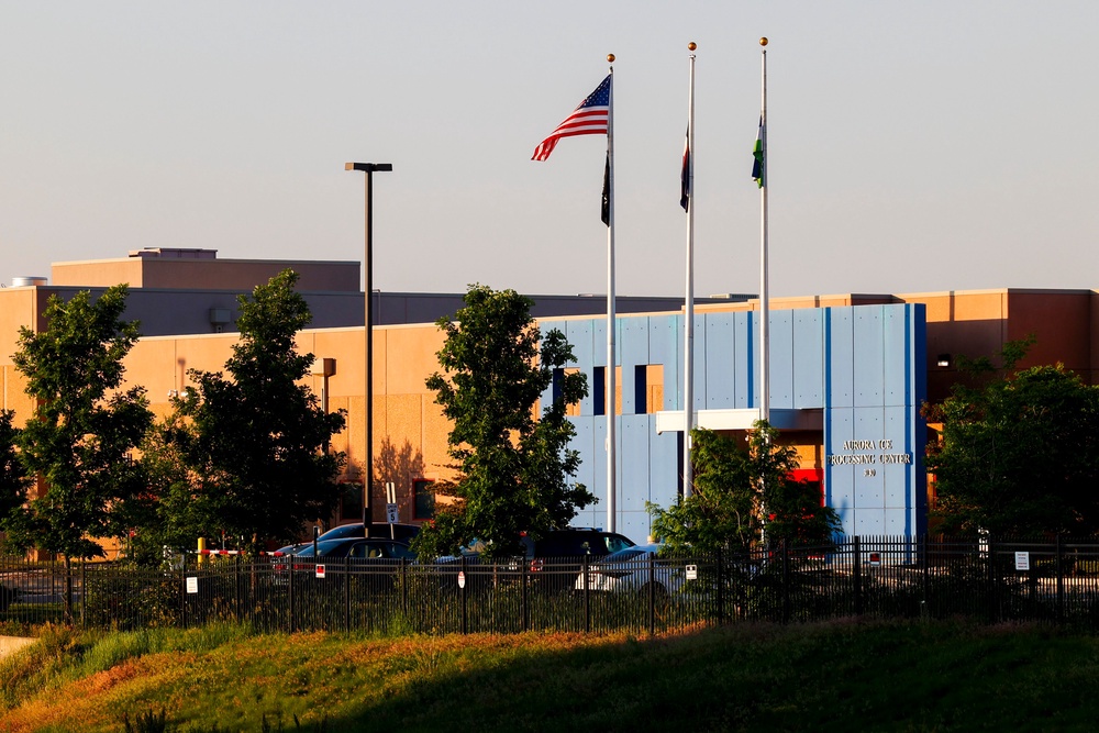 The Aurora ICE Processing Center has been the site of regular protests from immigration activists (Getty)