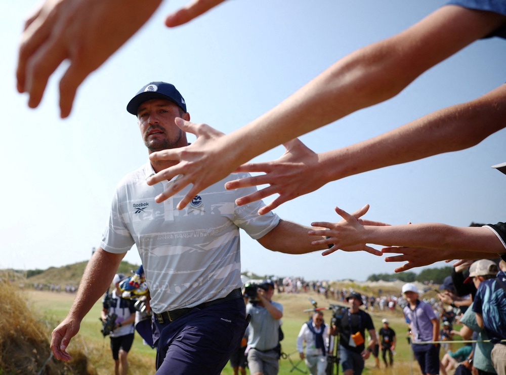 DeChambeau received plenty of support from the fans (Reuters)