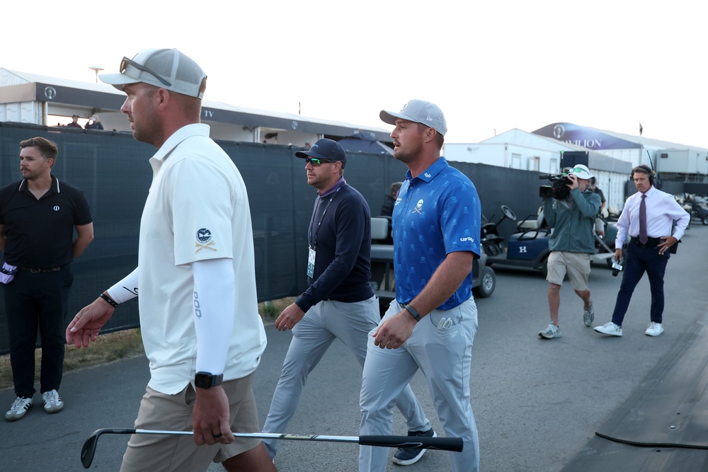 DeChambeau had been unhappy with the rules officials on Friday (Getty)