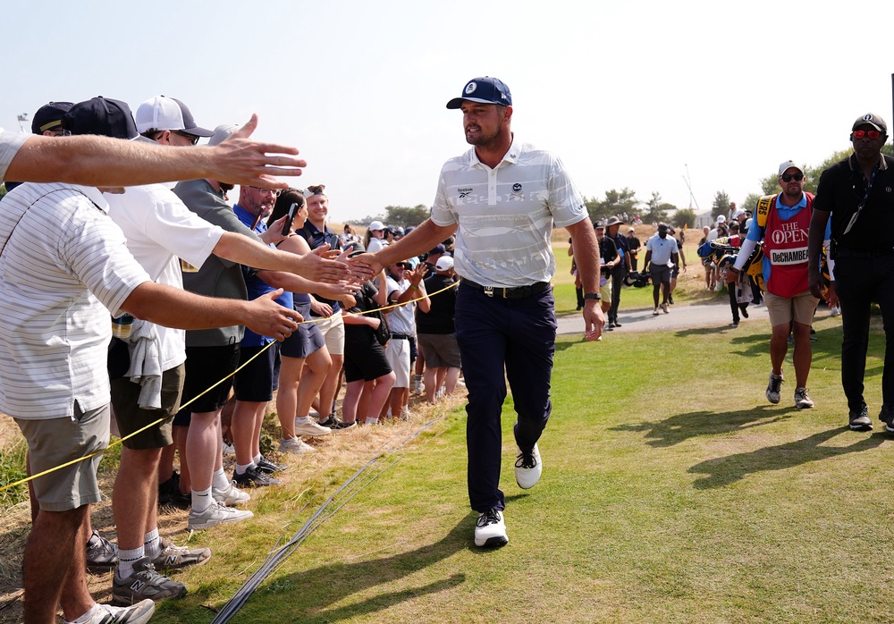 Bryson DeChambeau received plenty of support (Jacob King/PA). (PA Wire)