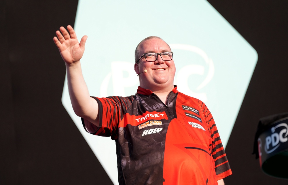 Stephen Bunting survived three match darts against him to reach the second round of the World Matchplay in Blackpool (Annabel Lee-Ellis/PA) (PA Wire)