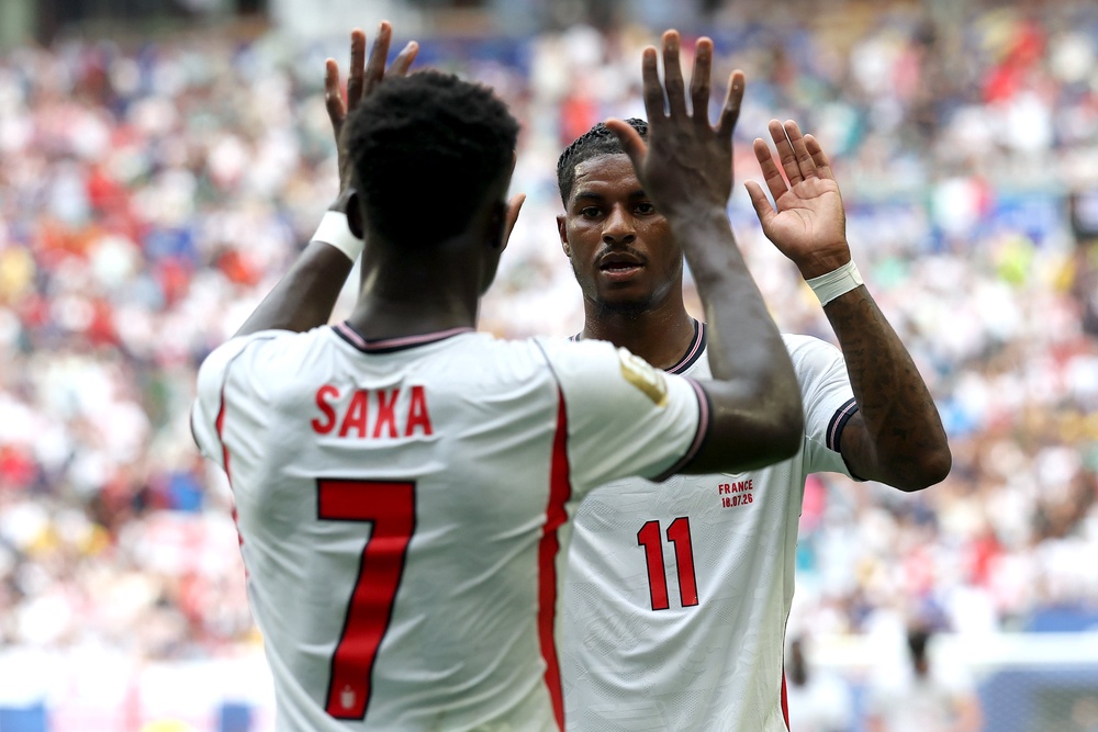 Bukayo Saka and Marcus Rashford impressed against France (Getty)