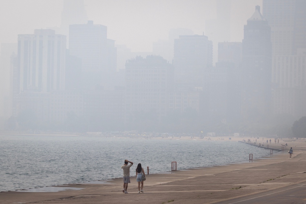 City officials encouraged people to stay inside as the air quality index was rated ‘very unhealthy’ (Getty Images)