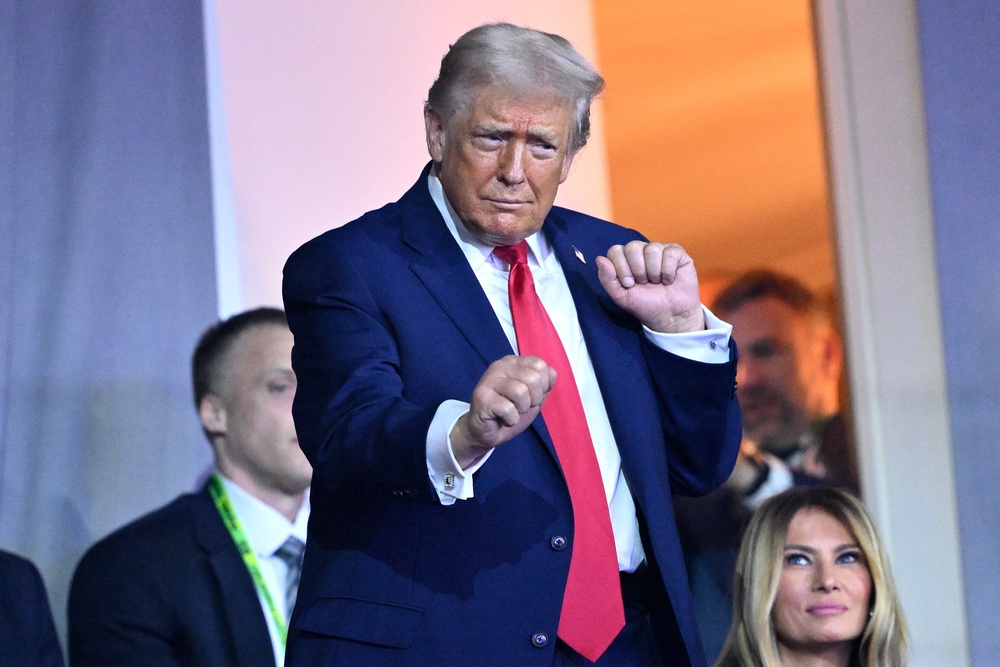 The venue’s Trump-dominated board of trustees recently approved a new resolution to put his name back on the building — at least once — after losing a court battle to rename it ‘The Donald J. Trump and John F. Kennedy Memorial Center for the Performing Arts’ (Getty)