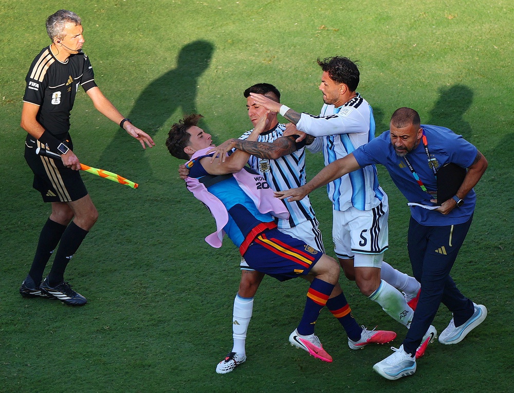 Leandro Parades for sent off for scuffles after the final whistle (Reuters)