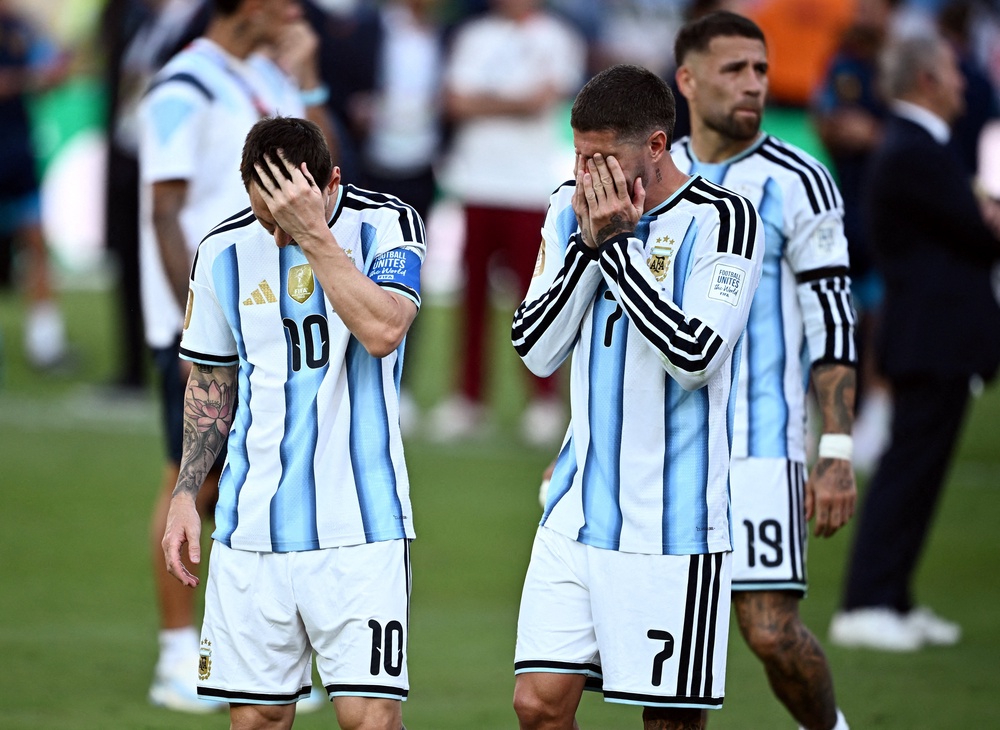 Messi was in tears after playing what was likely his final World Cup game (Reuters)