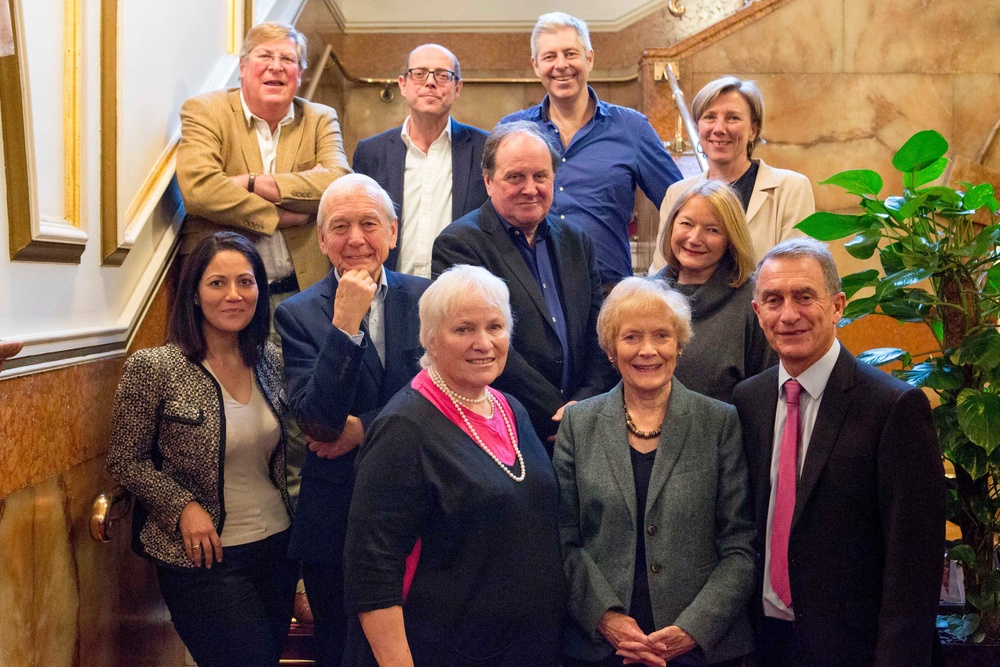 The veteran newsreader, top left, died on Saturday ‘surrounded by his family’ (PA)