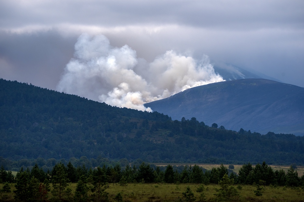 A large-scale fire burned on the Cairngorms (Jane Barlow/PA) (PA Wire)