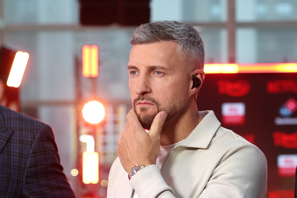 Carl Froch ahead of Tyson Fury’s April fight with Arslanbek Makhmudov (Getty)