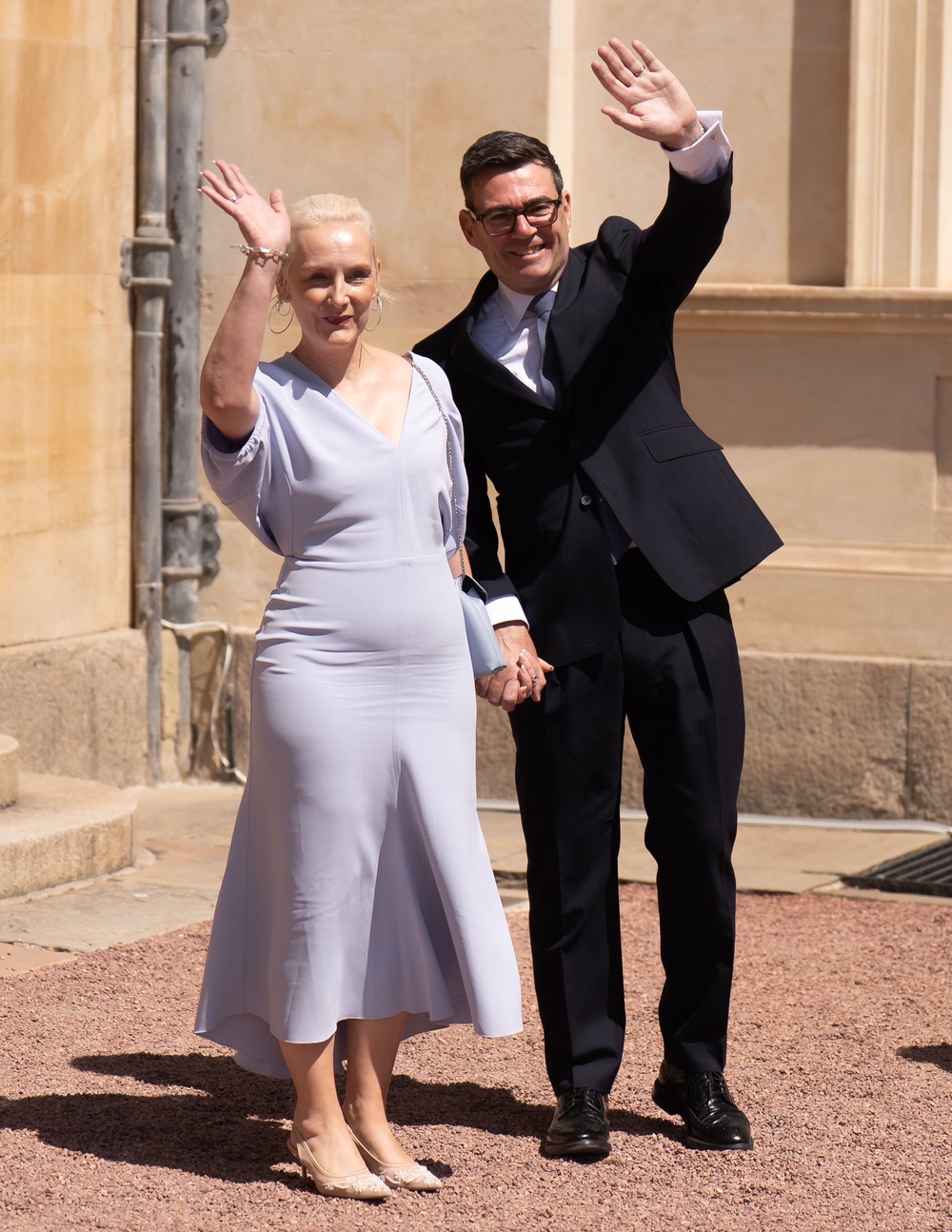 Prime Minister Andy Burnham and his wife Marie-France van Heel leaving Buckingham Palace (Aaron Chown/PA) (PA Wire)