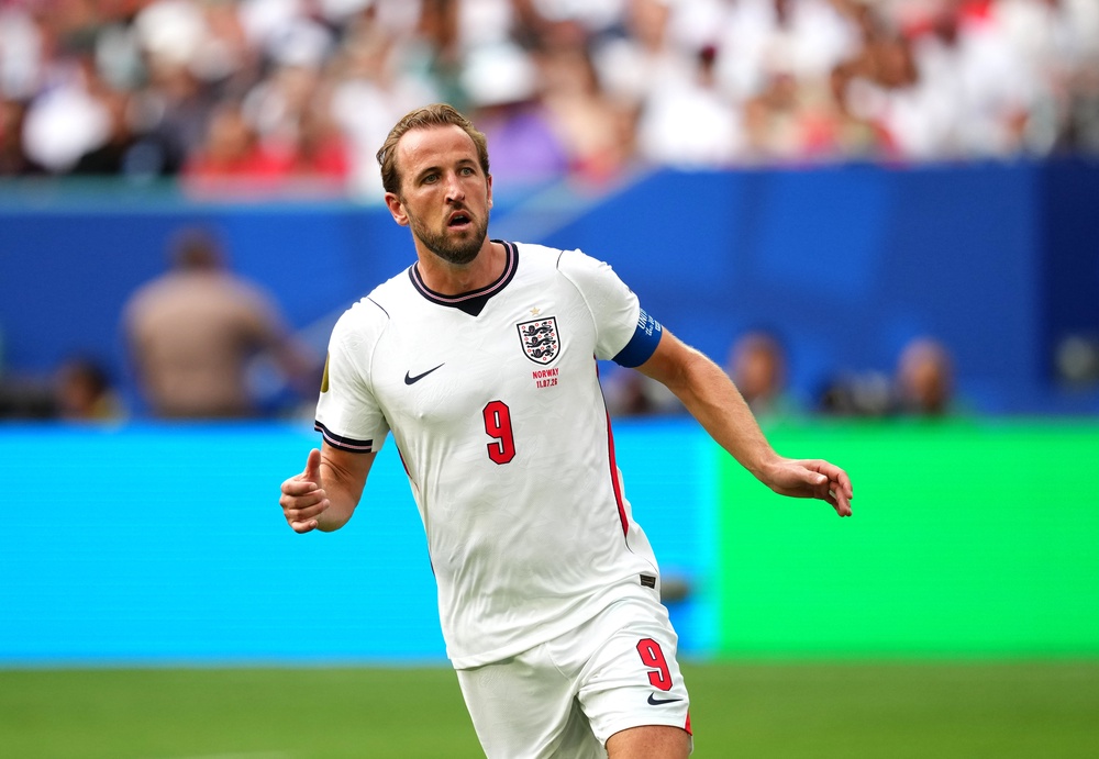 England captain Harry Kane was placed in second spot (Martin Rickett/PA) (PA Wire)
