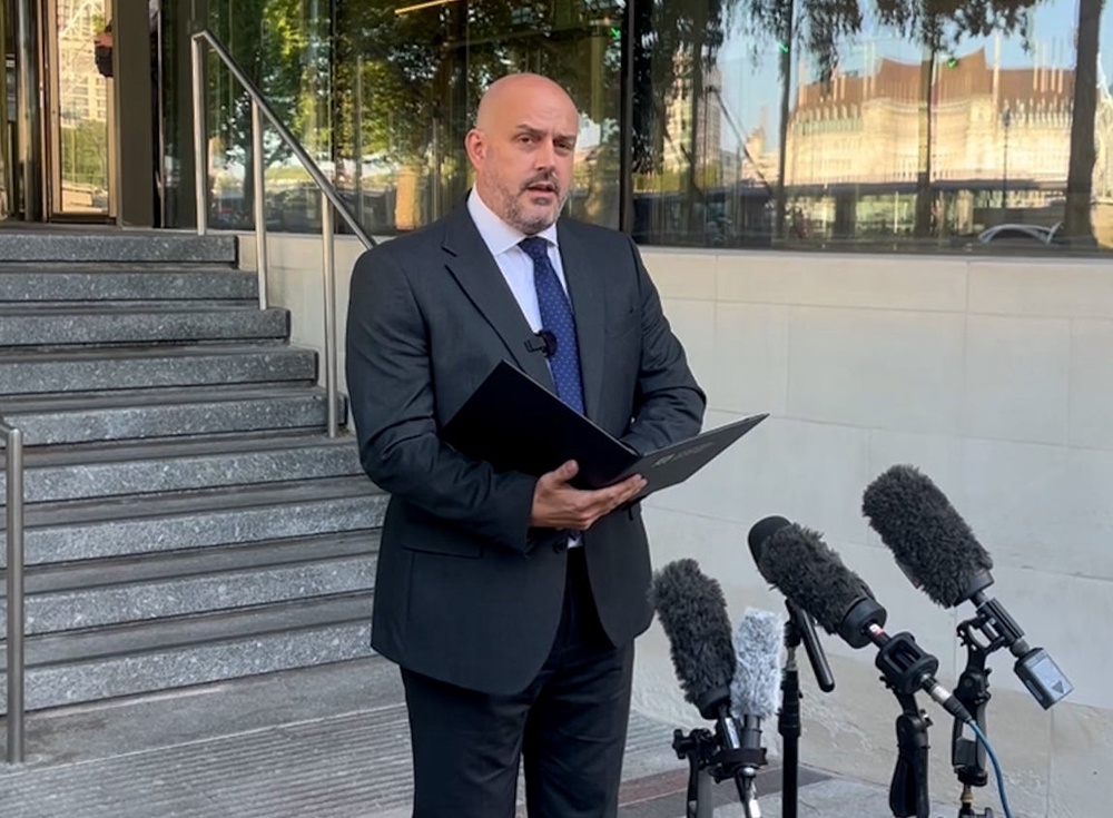 Head of Counter Terrorism Policing, Assistant Commissioner Laurence Taylor, reads a statement on the investigation into the death of Ann Widdecombe outside New Scotland Yard (Erik Olsson/PA) (PA Wire)