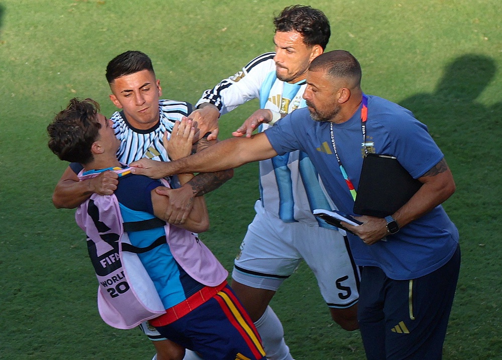 Vincic was criticised for his handling of Argentina’s physical approach (Reuters)