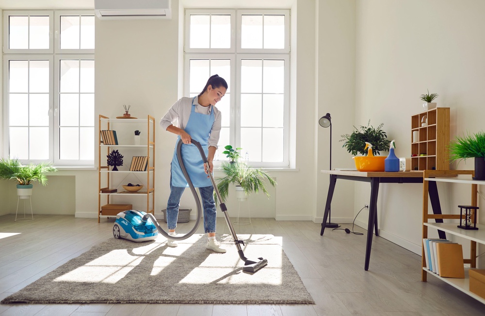 Vacuum the hallway and rooms when you can