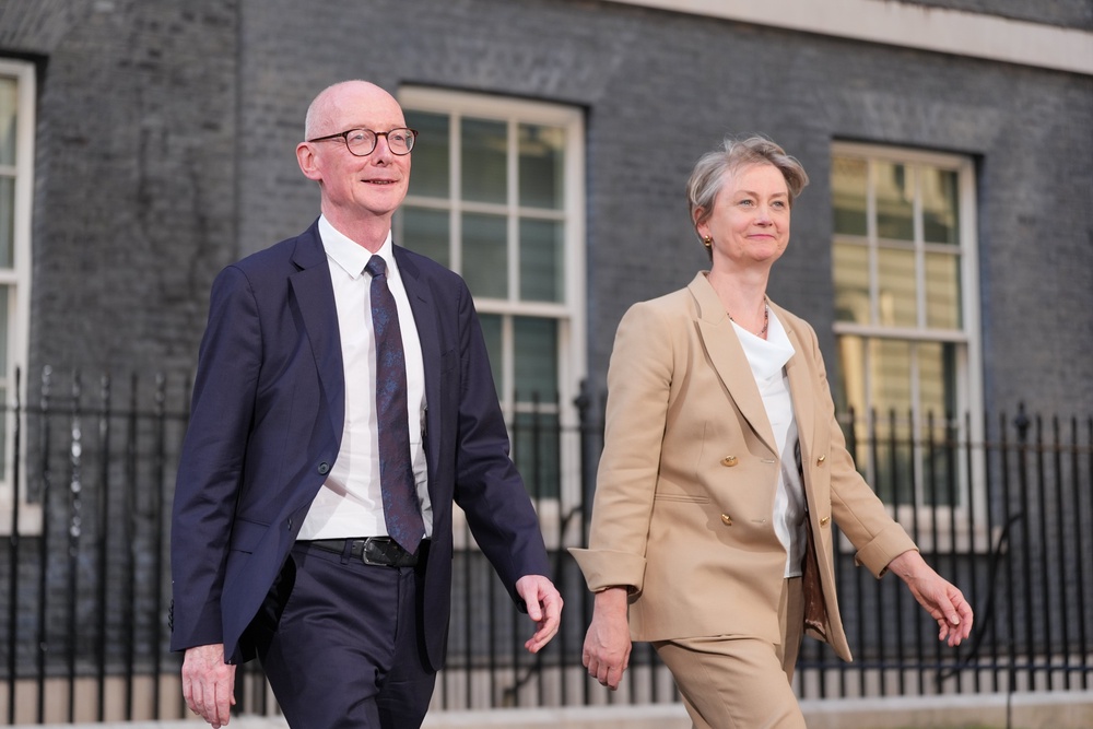 Pat McFadden and Yvette Cooper leaving 10 Downing Street (Yui Mok/PA) (PA Wire)
